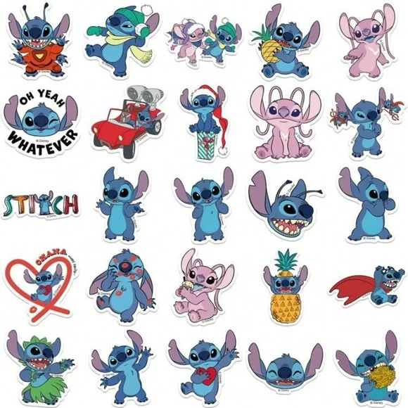 50 Pack Disney Stitch Vinyl Stickers - Picture 5 of 6